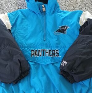 VTG 90s Logo 7 Carolina Panthers 1/4 Zip NFL 1994 Jacket Men's LG